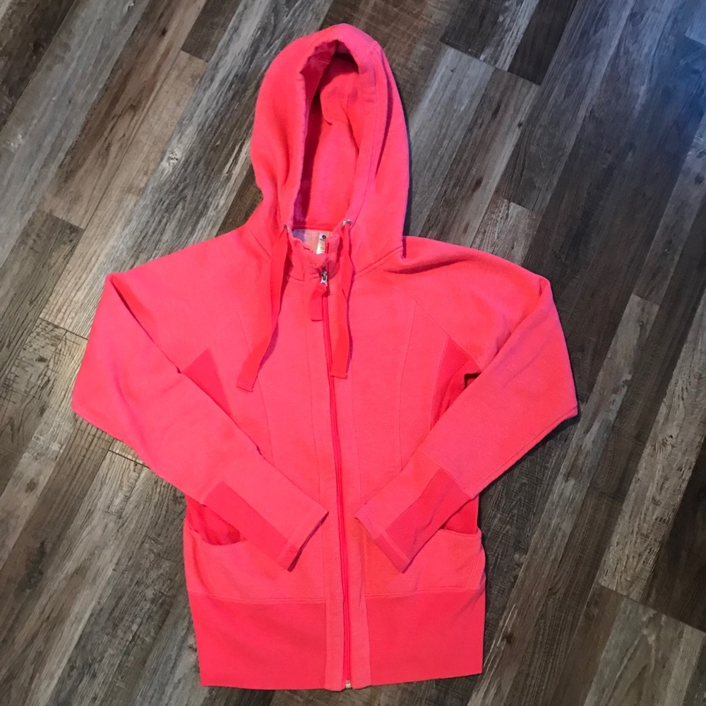 Pink zip up hoodie